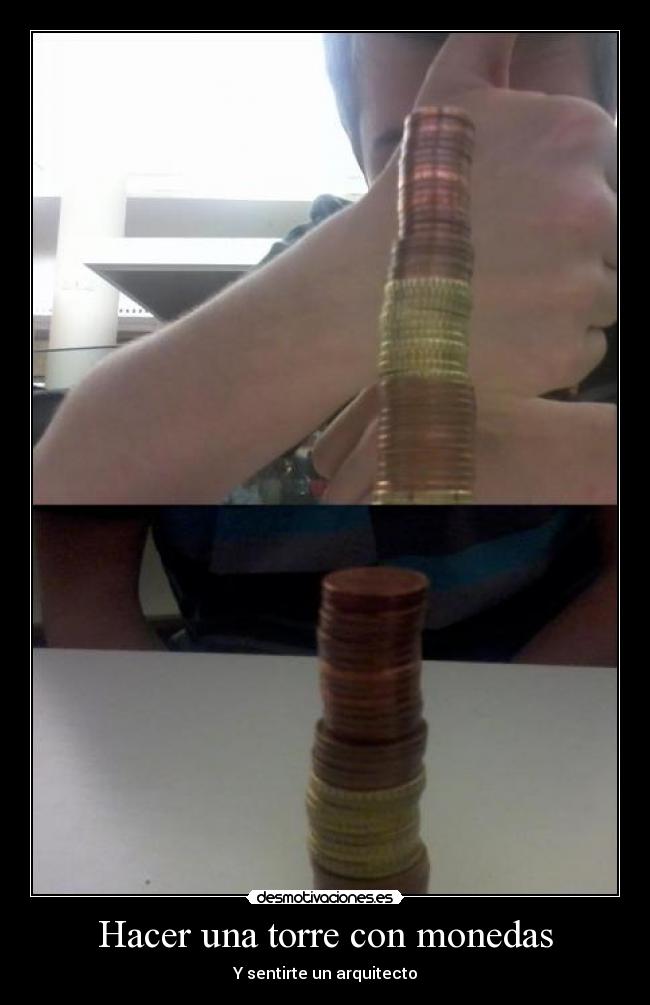 Hacer una torre con monedas - 