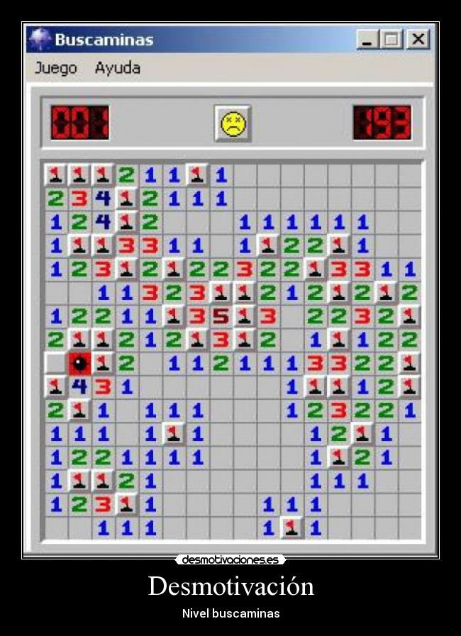 Desmotivación - Nivel buscaminas