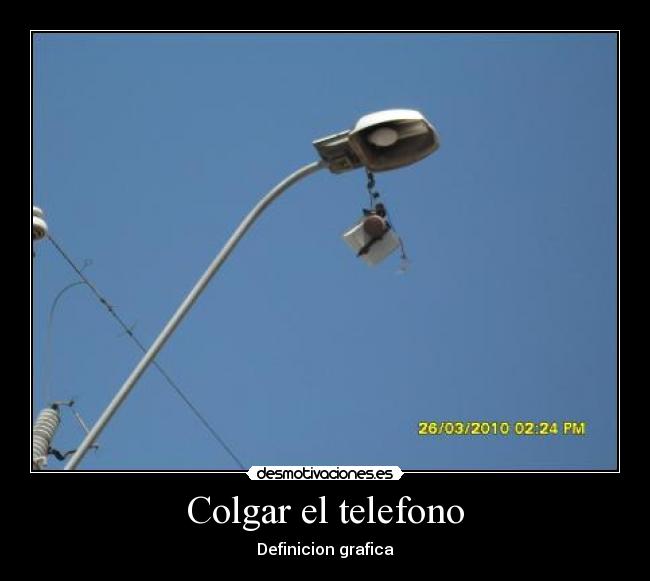 Colgar el telefono - Definicion grafica