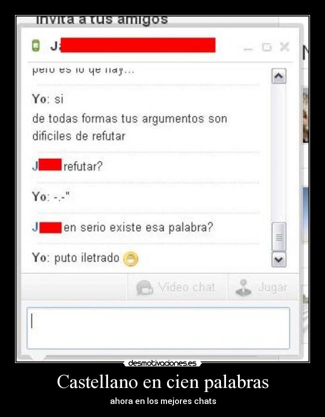 Castellano en cien palabras -