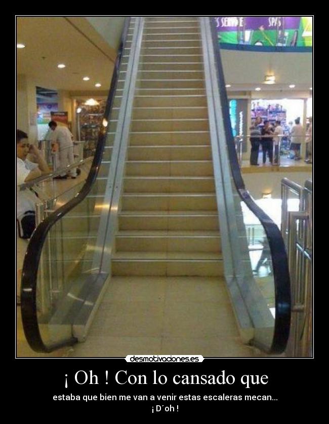 ¡ Oh ! Con lo cansado que -