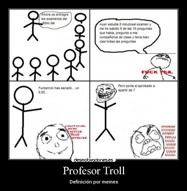 Profesor Troll - Definición por memes