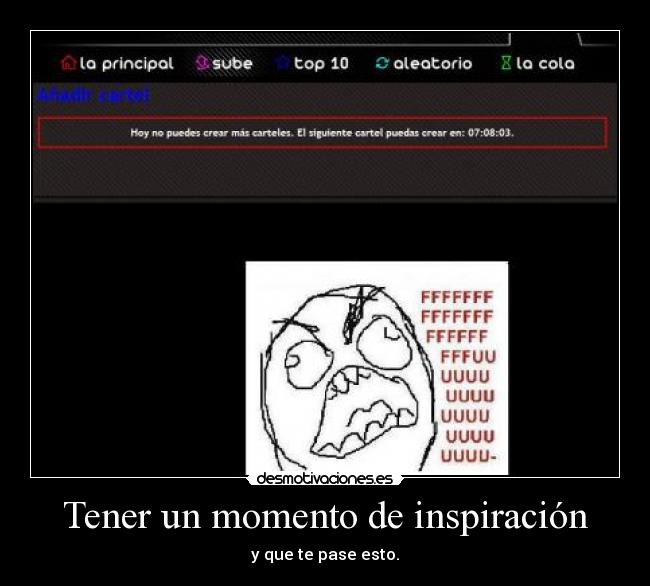 Tener un momento de inspiración - 