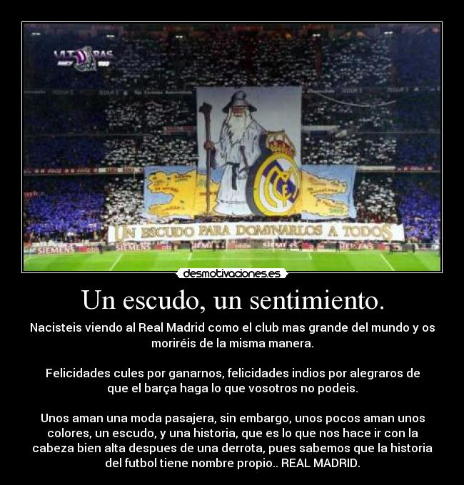 Un escudo, un sentimiento. -