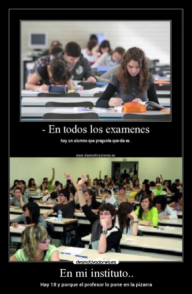En mi instituto.. -