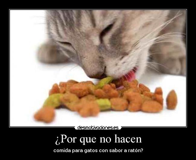 ¿Por que no hacen - comida para gatos con sabor a ratón?