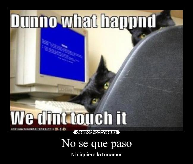 No se que paso - Ni siquiera la tocamos