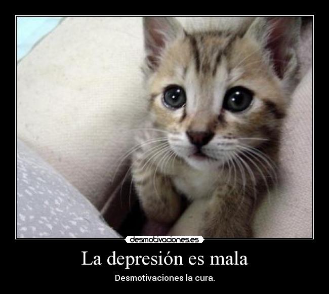 La depresión es mala - Desmotivaciones la cura.