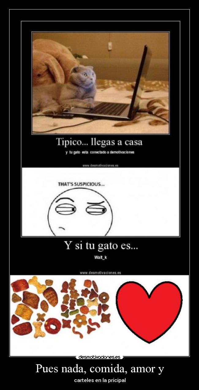 Pues nada, comida, amor y - carteles en la pricipal