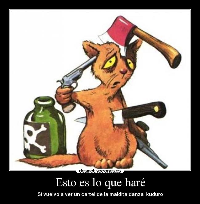 Esto es lo que haré - Si vuelvo a ver un cartel de la maldita danza kuduro