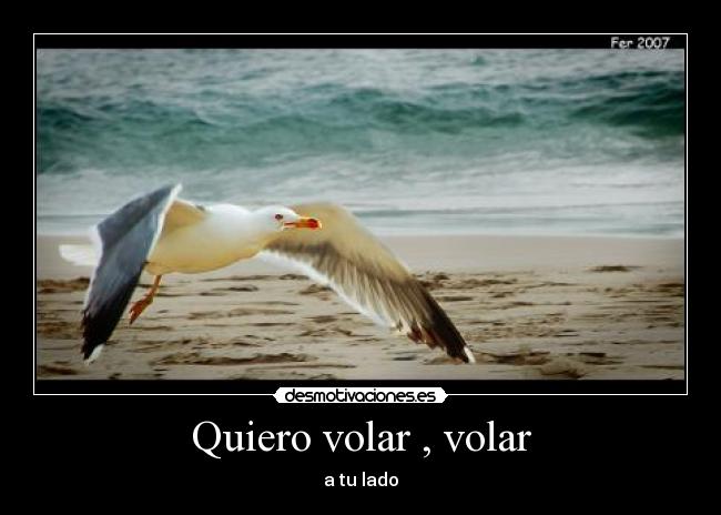 Quiero volar , volar - a tu lado