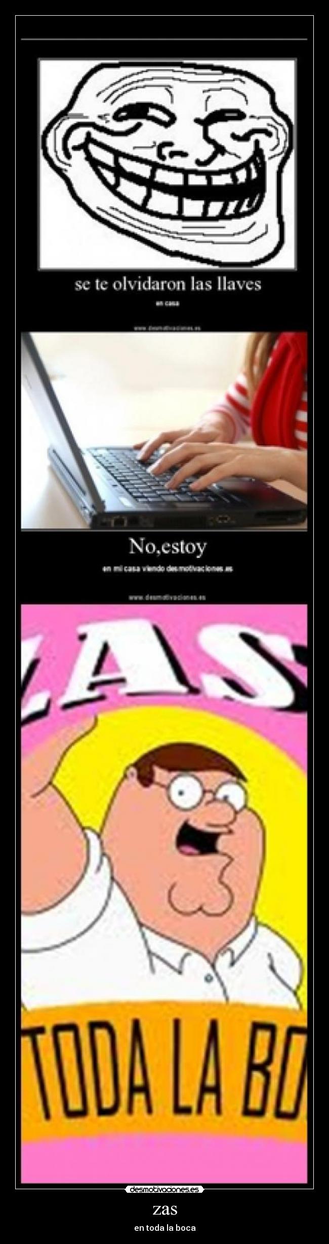 zas - en toda la boca