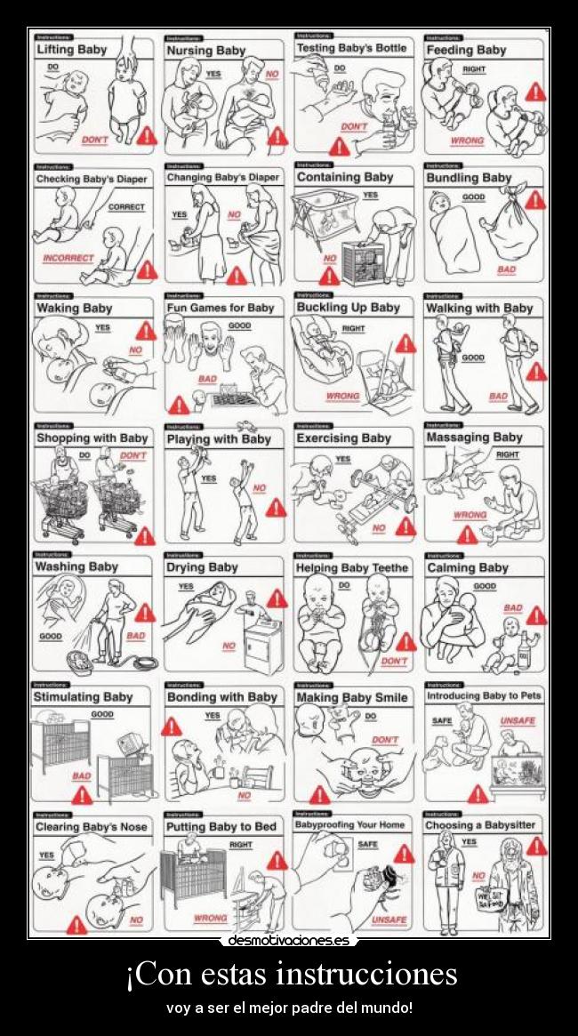 ¡Con estas instrucciones - voy a ser el mejor padre del mundo!