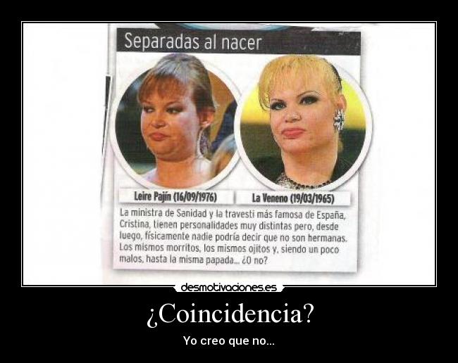 ¿Coincidencia? -