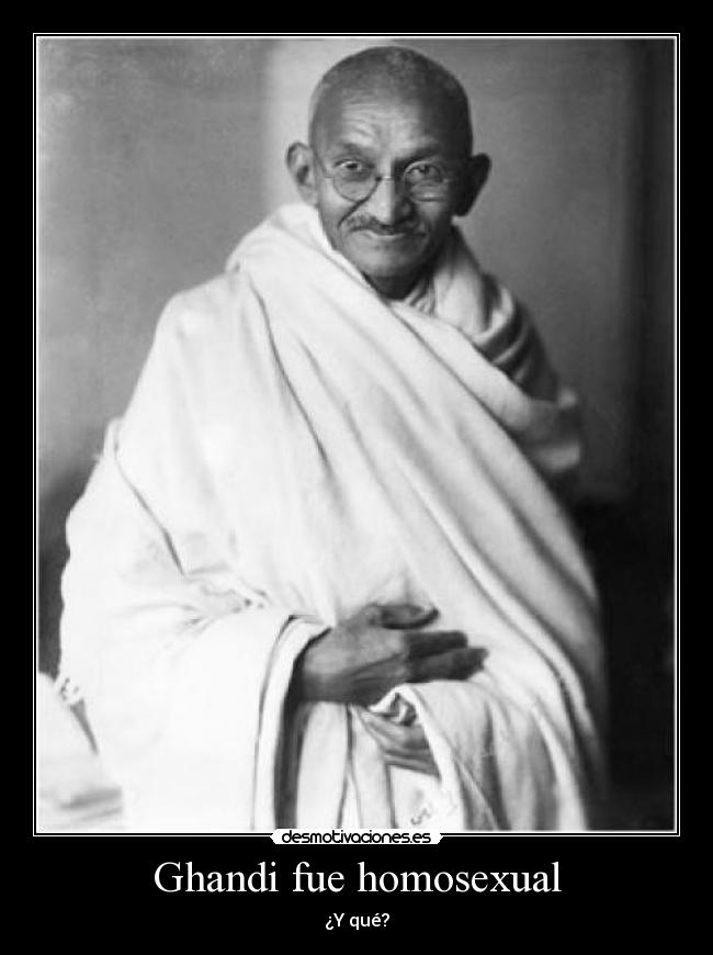 Ghandi fue homosexual -