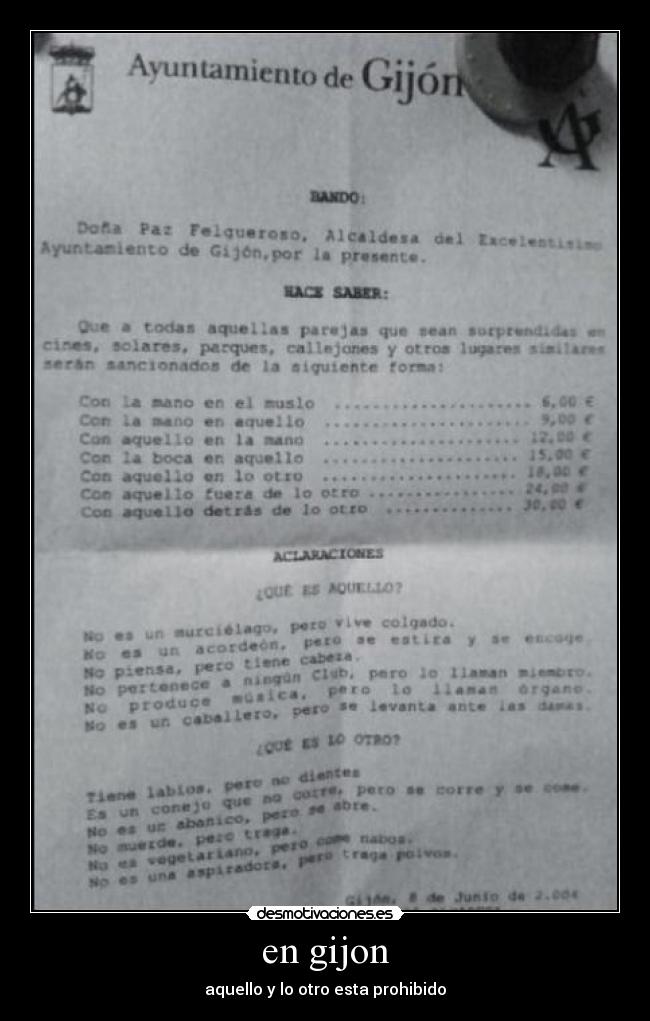 en gijon - aquello y lo otro esta prohibido