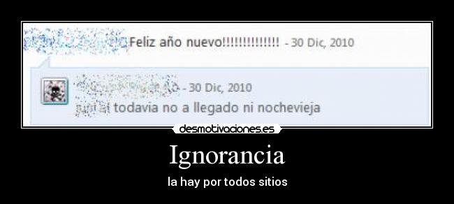 Ignorancia -