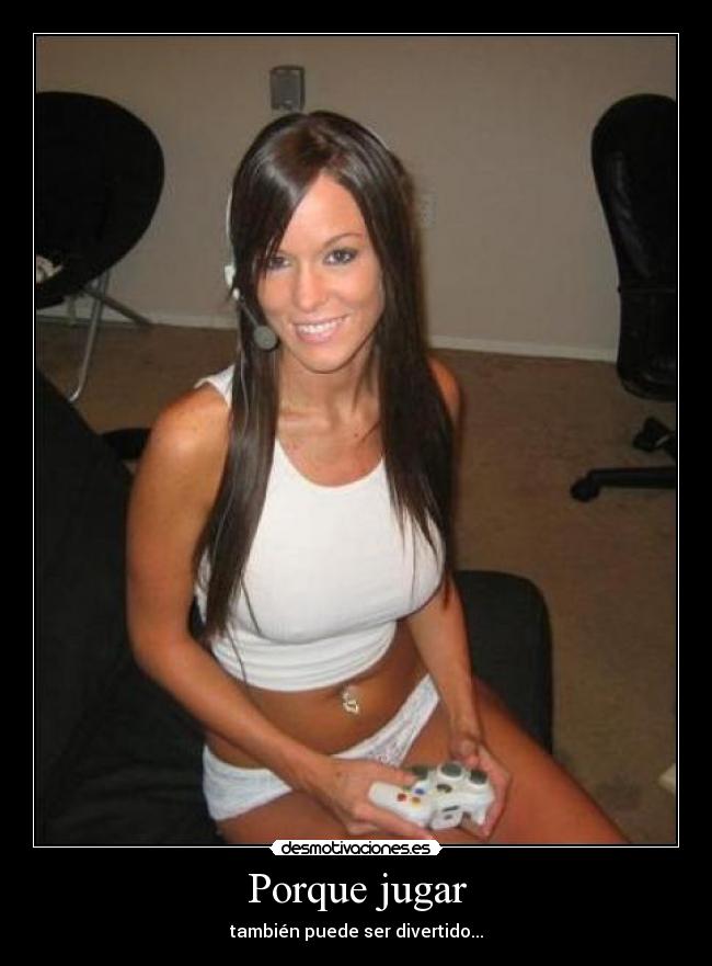 carteles gamer chica tetas videojuego desmotivaciones