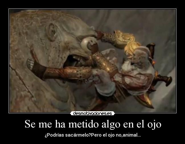 Se me ha metido algo en el ojo -