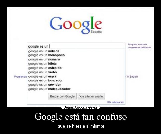 Google está tan confuso - 