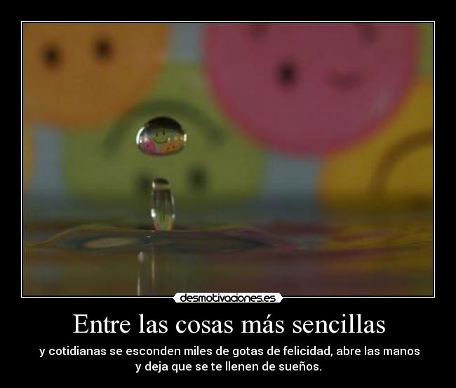 Entre las cosas más sencillas -