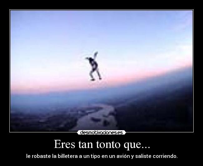 Eres tan tonto que... -