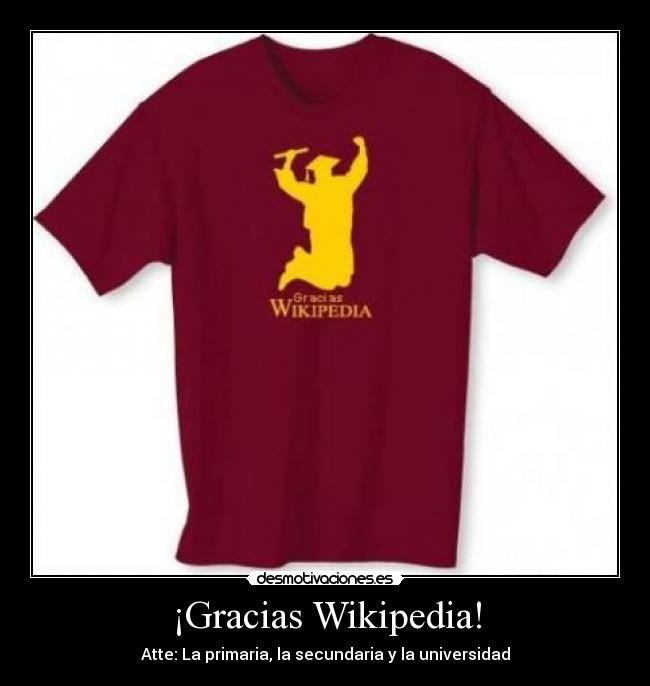 ¡Gracias Wikipedia! -