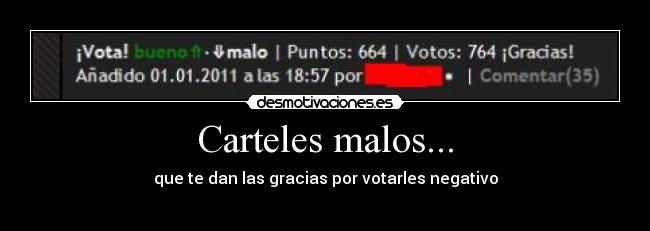 Carteles malos... - 