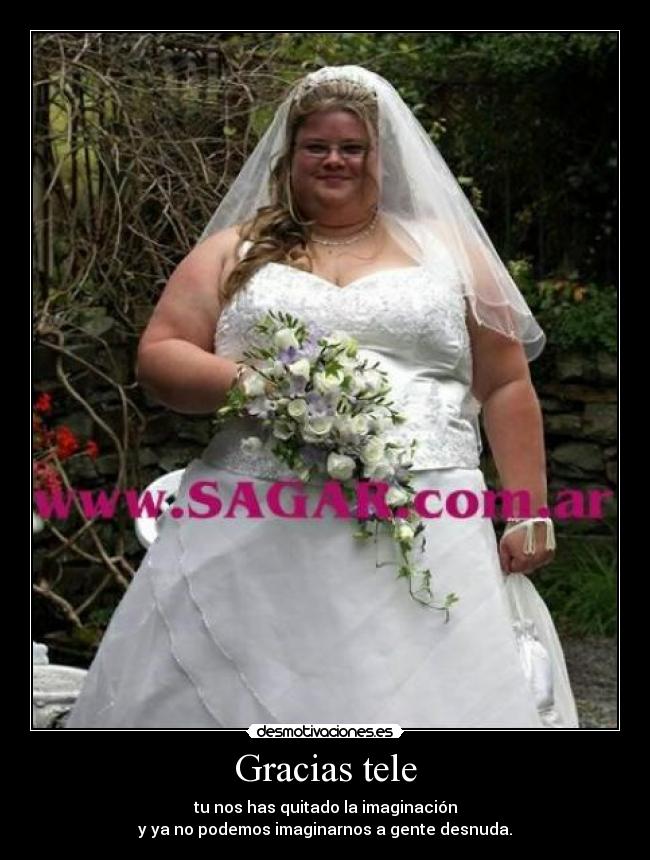 Gracias tele - tu nos has quitado la imaginación
y ya no podemos imaginarnos a gente desnuda.