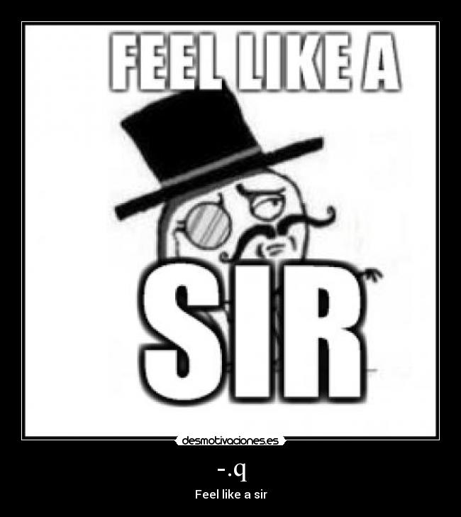 -.q - Feel like a sir