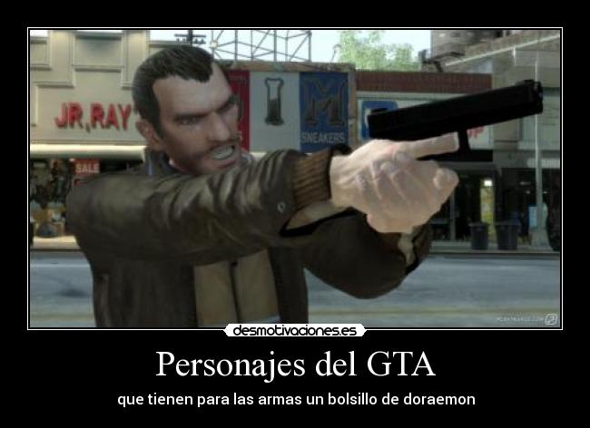 Personajes del GTA - que tienen para las armas un bolsillo de doraemon