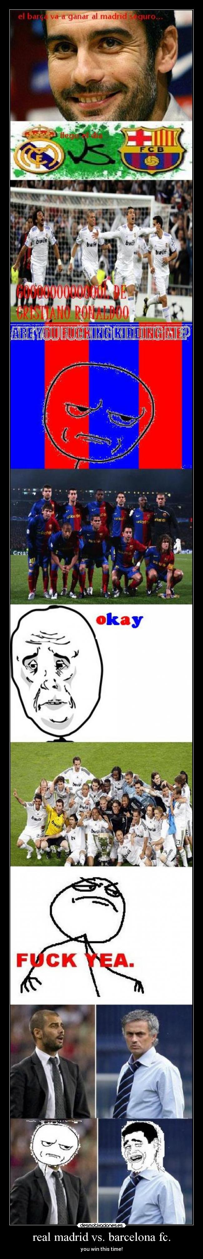 real madrid vs. barcelona fc. - 