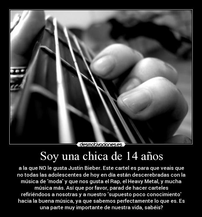 Soy una chica de 14 años - 