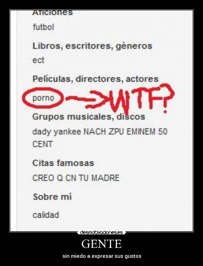 GENTE - sin miedo a expresar sus gustos