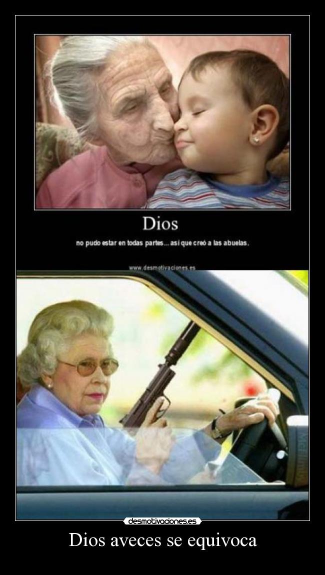 carteles dios abuela desmotivaciones