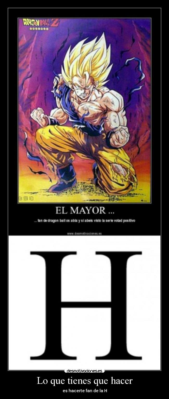 Lo que tienes que hacer - es hacerte fan de la H