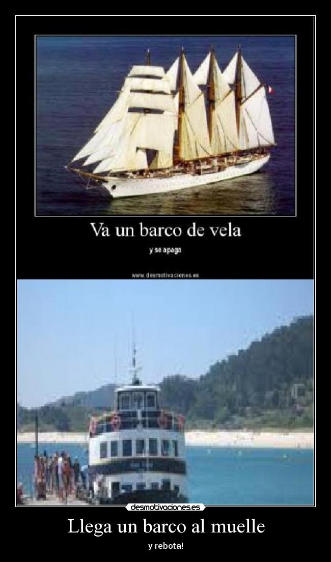 Llega un barco al muelle -