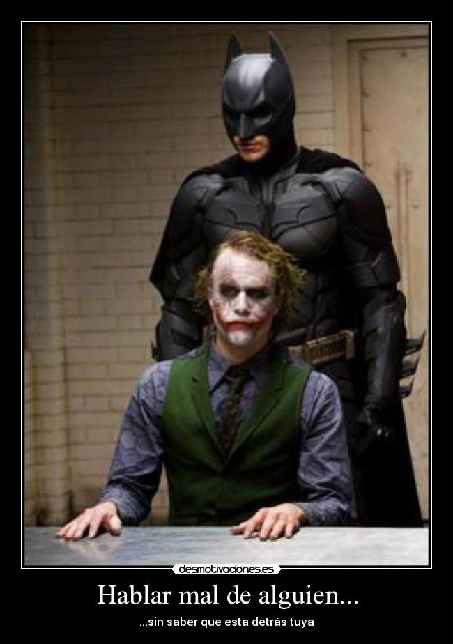 Hablar mal de alguien... -