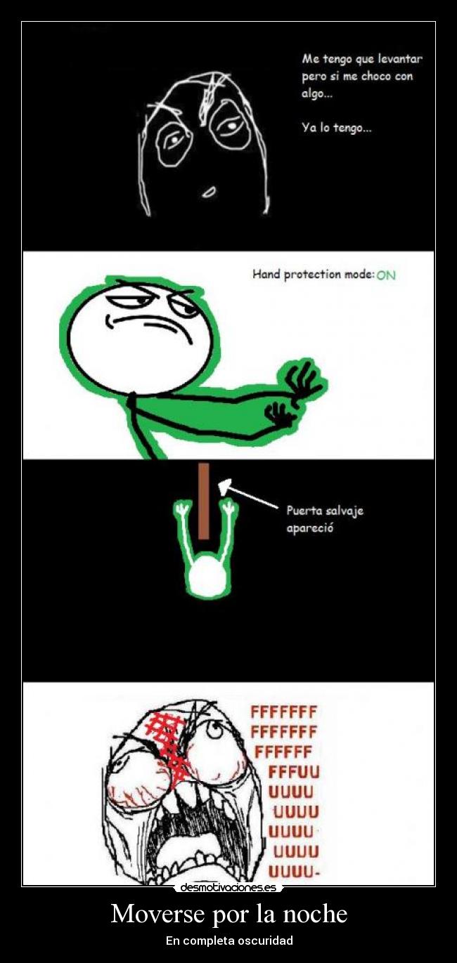 Moverse por la noche - En completa oscuridad