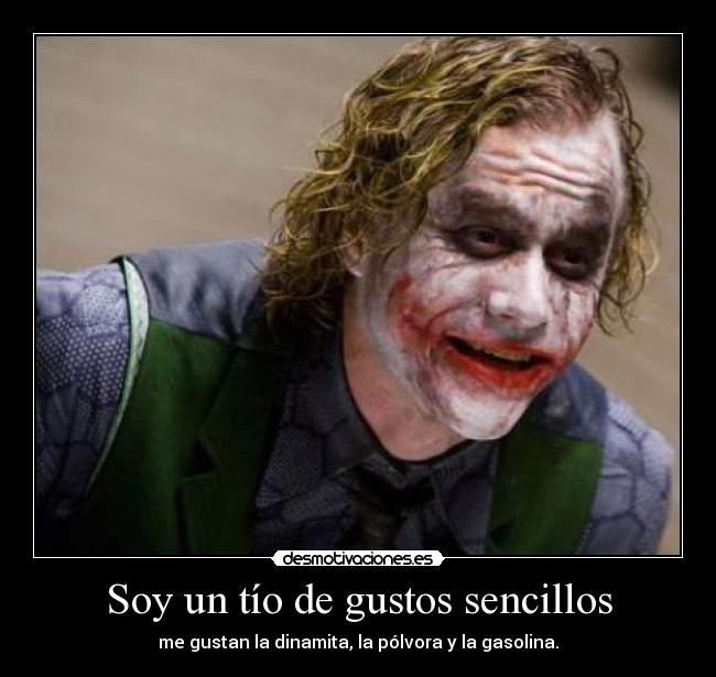 carteles joker gasolina polvora batman heath ledger explosion cola principal desmotivaciones