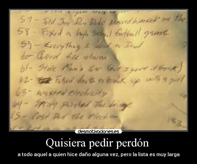 carteles lista perdon desmotivaciones