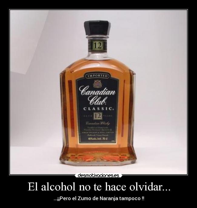 El alcohol no te hace olvidar... -