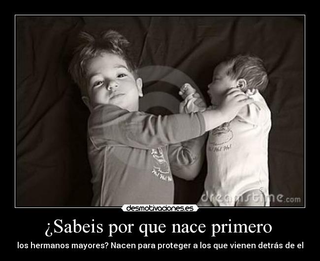 ¿Sabeis por que nace primero  - 