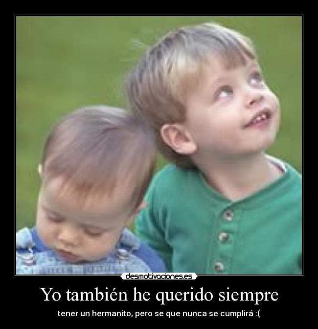 Yo también he querido siempre -
