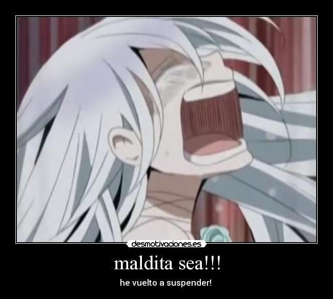 maldita sea!!! - he vuelto a suspender! 