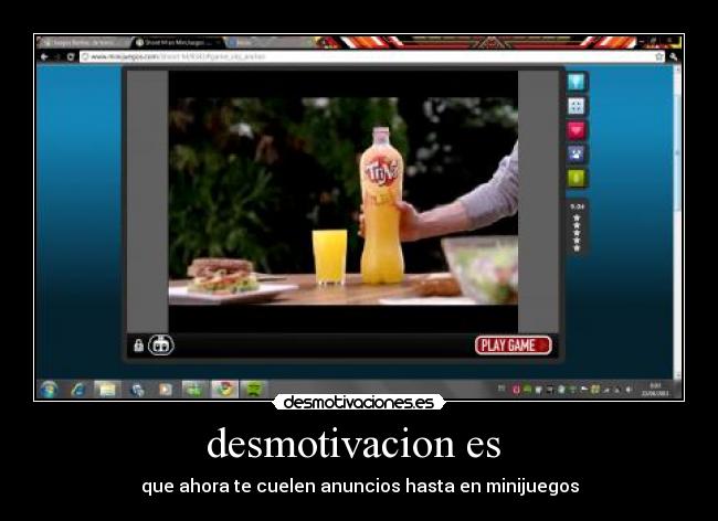 desmotivacion es  - que ahora te cuelen anuncios hasta en minijuegos