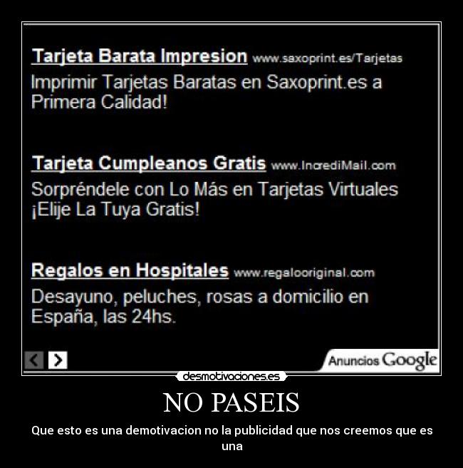 NO PASEIS - 