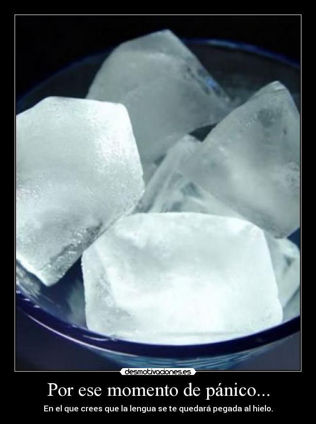 Por ese momento de pánico... -