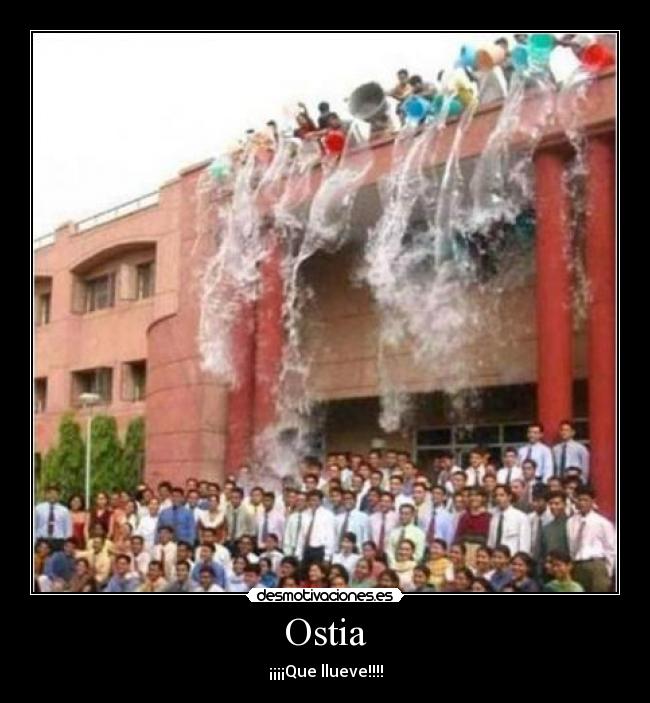 Ostia - ¡¡¡¡Que llueve!!!!