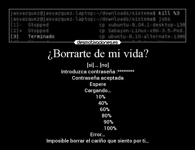 ¿Borrarte de mi vida? -